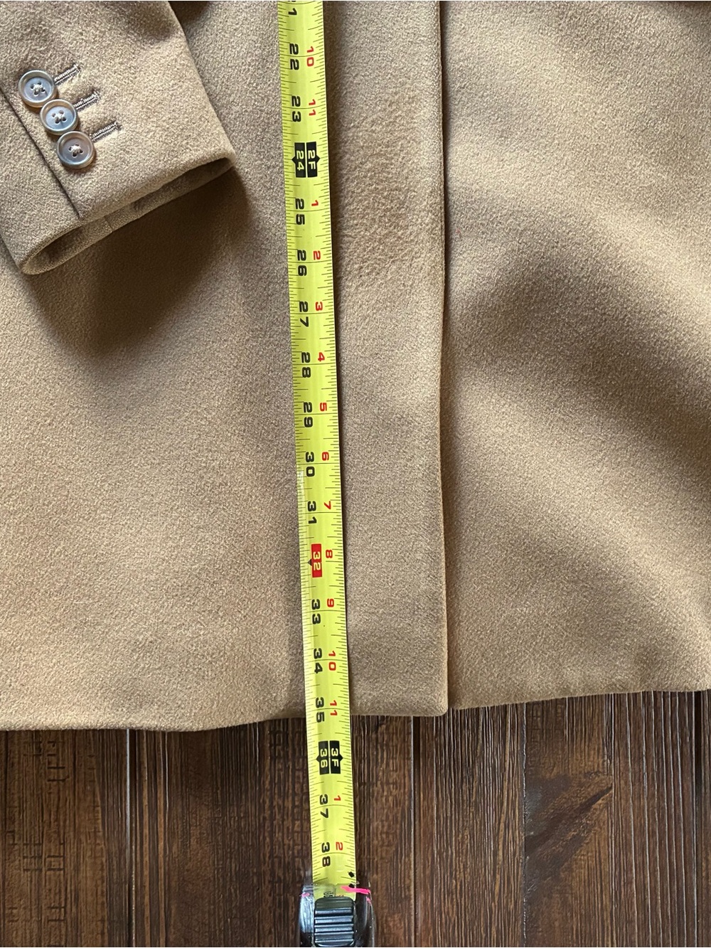 Banana Republic Women's Petite Camel Wool Trench Coat - Size S Petite - Picture 5 of 5